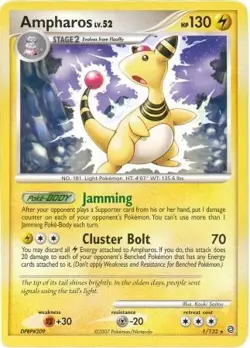 Ampharos - 1/132 - Pokemon Secret Wonders Non-Holo Card HP - Image 1