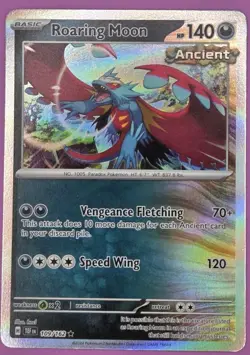 Pokemon TCG Roaring Moon Holo Rare Card 109/162SV05: Temporal Forces - Image 1