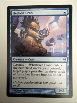 MTG Hedron Crab Zendikar #47 Regular Never Played - Image 1
