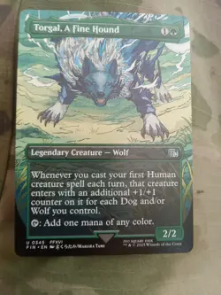 Final Fantasy MTG - Torgal, A Fine Hound Extended Art - U 0345 Magic Pack Fresh - Image 1