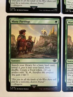 4x Mtg Lord Of The Rings Many Partings NM Magic The Gathering - Image 2