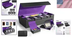 Stylish 6-in-1 PU Leather Card Deck Box for MTG & TCG - Holds 2400+ Cards - Image 2