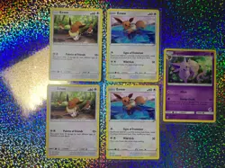 Pokemon TCG Regular: 89/214 Espeon (Mewtwo Stamped); Ultra Prism 105/156 Eevee - Image 1