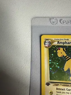 Ampharos Holo Rare 1st Edition Neo Revelation 1/64 Swirl WOTC Vintage Pokemon - Image 3