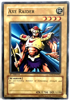 YuGiOh! - Axe Raider - SDS1-EN003 - 1st Edition - Common - Image 1