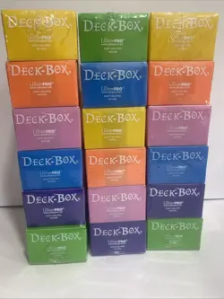 Ultra Pro Set Of 18 COLOR PACK DECK BOXES Magic Pokemon YuGiOh Card Storage Box - Image 2
