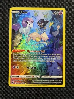 Full Art Holo Mew GG10/GG70 Pokemon TCG Card Crown Zenith Galarian Gallery B - Image 1