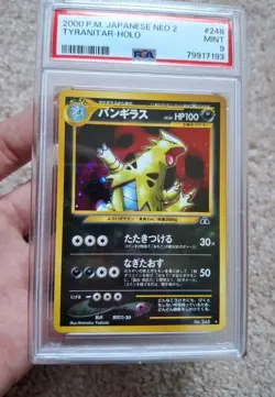 Mint Psa Graded Holo Tyranitar Neo Discovery Pokemon Card - Image 2