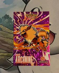 Pokemon Arcanine Magenta Holo Database Attack 2 Peru Exclusive Card - Image 1