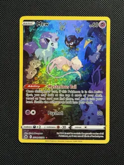 Full Art Holo Mew GG10/GG70 Pokemon TCG Card Crown Zenith Galarian Gallery A - Image 1