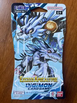 Digimon Trading Card Game Exceed Apocalypse 12-Card Booster Pack BT15 - Image 1