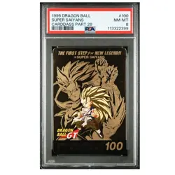 Psa 8 Dragon Ball GT Carddass Son Goku Bullet No 100 Collectible Card - Image 1