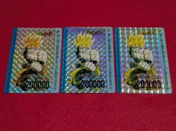 Dragon Ball Carddass Three Card Set Akira Toriyama Out of Print Collectible Used - Image 1
