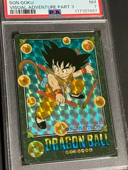 Dragon Ball Carddass Visual Adventure Part 3 PSA8 Goku Kira Card No86 Collectibl - Image 2