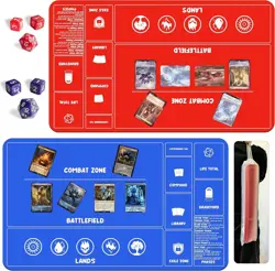 Card Game MTG Playmat for Beginner 2 Pack with Dices, Magic Mat Commander Dec - Image 1