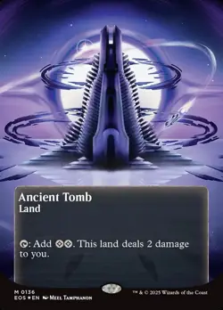 ANCIENT TOMB ~ NM ~ MTG Magic -0046 EOS EOE Stellar Sights BORDERLESS FOIL - Image 1