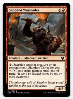 Magic the Gathering MTG Skophos Warleader (154) Theros Beyond Death - Image 1