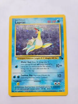 Pokemon TCG Lapras Holo Rare Fossil Unlimited 10/62 WOTC - Image 1