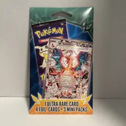 Pokemon 3 Mini Packs 1 Ultra Rare 4 Foil Cards Free Shipping Factory Sealed - Image 1