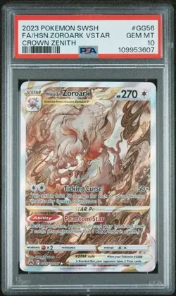 2023 POKEMON SWORD & SHIELD CROWN ZENITH FULL ART/HISUIAN ZOROARK VSTAR PSA 10 - Image 1