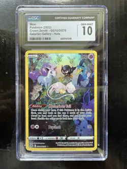 Pokemon Mew GG10/GG70 Crown Zenith: Galarian Gallery Holo CGC 10 - Image 1