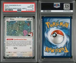 PSA 10 Ditto 132/165 151 Play! Pokemon Prize Pack Series 6 Cosmos Holo 3 Swirls - Image 3