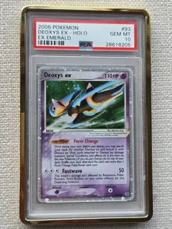 Pokemon Deoxys ex EX Deoxys Ultra Rare #93 PSA 10 Gem Mint Pop 28 - Image 1