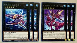 Yugioh! 3x N.As.H. + CXyz N. As. CH. Knight JUSH Rare 1st Ed NM - Image 1
