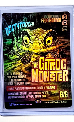 2025 MTG Magic the Gathering Innistrad Remastered Poster Foil The Gitrog Monster - Image 1