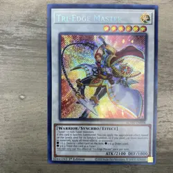 Yugioh Tri-Edge Master BLMR-EN008 Secret Rare 1st Ed NM - Image 1