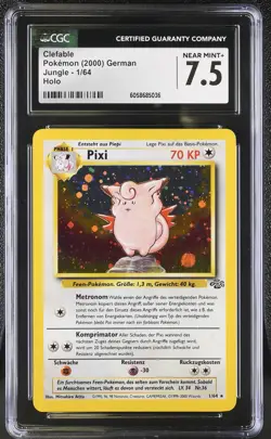 CGC 7.5 GERMAN Clefable 2000 Jungle 1/64 Holo Pokemon Card psa - Image 1