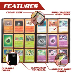 Monster 9 Pocket Trading Card Binder - Matte White Album, Anti-Theft & Anti-D... - Image 3