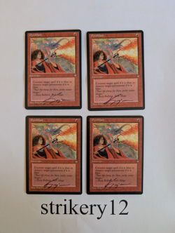4x Pyroblast - Ice Age - Signed by Artist Phil Foglio - MTG - Image 1