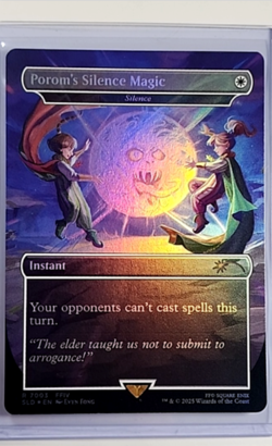 MTG Magic The Gathering SLD Secret Lair Final Fantasy Foil Poroms Silence Magic - Image 1