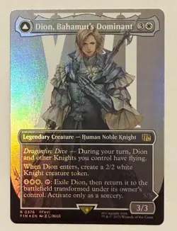 Dion, Bahamut's Dominant Borderless Foil - Final Fantasy MTG - Image 1
