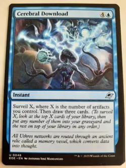 Cerebral Download #0048 Edge of Eternities MTG Magic NM x 2 copies - Image 1