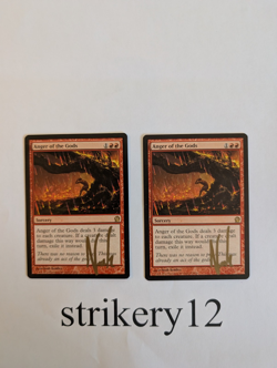 2x Anger of the Gods - Theros - Signed by Artist Noah Bradley - MTG - Image 1