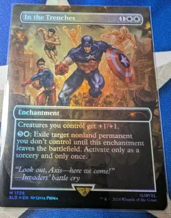 In The Trenches MTG Marvel Secret Lair NM Foil Unplayed SLD Captain America - Image 1