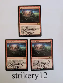 3x Alpine Moon - Core Set 2019 (M19) - Signed by Alayna Danner - MTG - Image 1