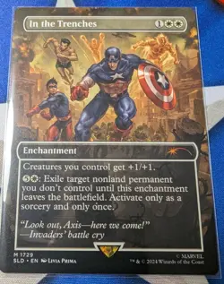 In The Trenches MTG Marvel Secret Lair NM Non Foil Unplayed SLD Captain America - Image 1