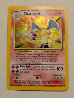 Pokemon TCG Charizard Foil Original Base Set 4/102 Vintage 1999 - Image 1