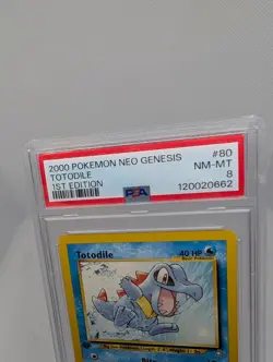 Pokemon Neo Genesis 80/111 Totodile 1st Edition 2000 PSA 8.5 NM - MT Graded TCG - Image 3