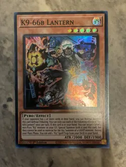 Yugioh! TCG - K9-66b Lantern - Super Rare - JUSH-EN033 - Justice Hunters - 1st - Image 1