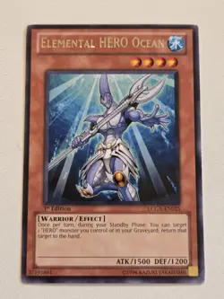 Elemental HERO Ocean LCGX-EN025 1st Edition Yugioh Legendary Collection 2 Mint - Image 1