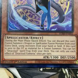 JUSH-EN002 Dracotail Faimena Collector's Rare 1st Ed YuGiOh - Image 4