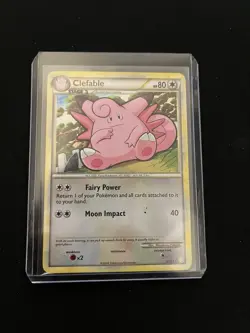 Clefable 3/123 EXC Holo Rare Pokemon Card Vintage Heart Gold Soul Silver - Image 5