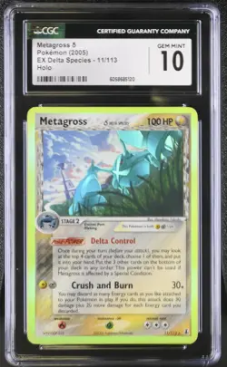 CGC 10 GEM MINT Metagross 2005 EX Delta Species 11/113 Holo Pokemon Card - Image 1