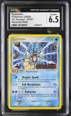 CGC 6.5 Gyarados 2005 EX Deoxys 8/107 Reverse Holo Stamped Pokemon Card psa - Image 1