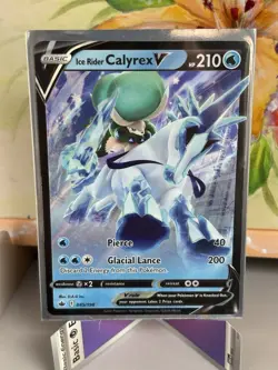 Ice Rider Calyrex V - 045/198 Sword & Shield - Chilling Reign Holo Pokemon Card - Image 1