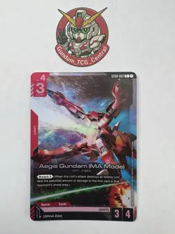 Gundam Card Game ST04-007 C+ Aegis Gundam (MA Mode) Bonus Pack Foil (Alt Art) - Image 1